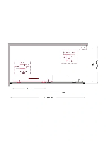 Душевой уголок BelBagno UNO-195-AH-1-140/70-C-Cr 140x70 см, профиль хром, стекло прозрачное Душевой уголок BelBagno UNO-195-AH-1-140/70-C-Cr 140x70 см, профиль хром, стекло прозрачное