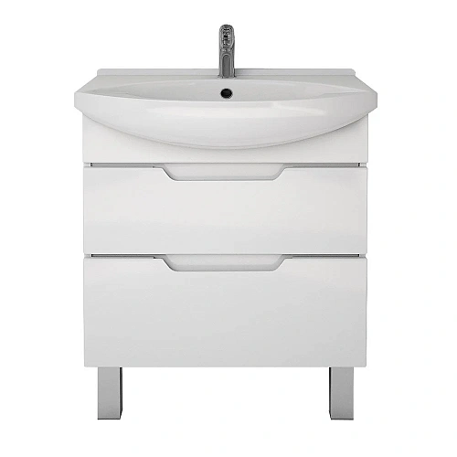 Тумба под раковину DREJA LAGUNA PLUS, 65 см, подвесная/напольная, 2 ящика, с опорами, белый глянец 9 99.0105 Тумба под раковину DREJA LAGUNA PLUS, 65 см, подвесная/напольная, 2 ящика, с опорами, белый глянец 9 99.0105