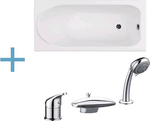 Акриловая ванна Aquanet Nord 150x70 (каркас + смеситель Aquanet Practic 2 AF111-63B) 00204017 + 00174223 + 00216780 Акриловая ванна Aquanet Nord 150x70 (каркас + смеситель Aquanet Practic 2 AF111-63B) 00204017 + 00174223 + 00216780