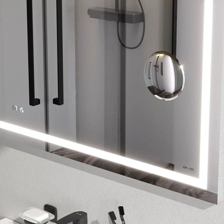 Зеркало AM.PM Gem M91AMOX0803WG с LED-подсветкой, часами 80 см Зеркало AM.PM Gem M91AMOX0803WG с LED-подсветкой, часами 80 см