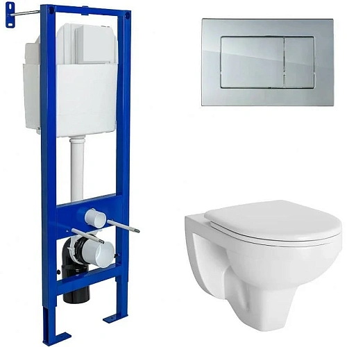 Комплект унитаза BERGES GAMMA с инсталляцией АТОМ410, кнопкой хром, с сиденьем микролифт, быстросъем 042429 Комплект унитаза BERGES GAMMA с инсталляцией АТОМ410, кнопкой хром, с сиденьем микролифт, быстросъем 042429