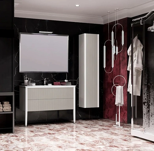 Шкаф-пенал Opadiris Рубинно, универсальный, Серый глянцевый 00-00006370 Шкаф-пенал Opadiris Рубинно, универсальный, Серый глянцевый 00-00006370