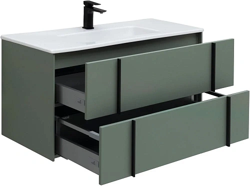 Тумба под раковину Allen Brau Reality 100 1.32007.CGM олива матовый Тумба под раковину Allen Brau Reality 100 1.32007.CGM олива матовый