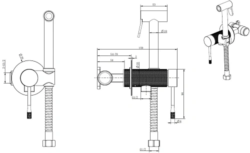 Гигиенический душ Allen Brau Priority 4.0 Allen Brau 5.31C29-31 (с внутренней частью) черный матовый Гигиенический душ Allen Brau Priority 4.0 Allen Brau 5.31C29-31 (с внутренней частью) черный матовый
