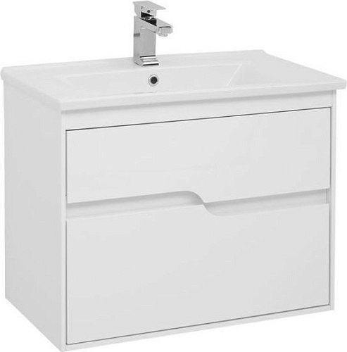 Тумба с раковиной Aquanet Модена 75 белый 00198486 + 00182319 Тумба с раковиной Aquanet Модена 75 белый 00198486 + 00182319