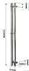 Полотенцесушитель электрический Teso Azaro Stick Cube 12SF2NB никель