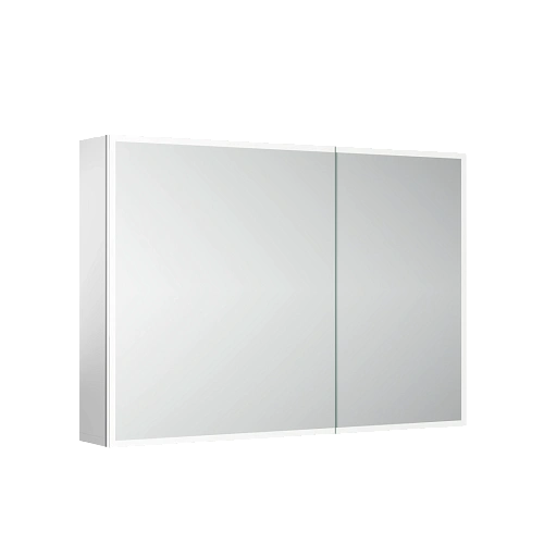 Зеркальный шкаф Sancos Evoke SC80100 1000x700х136 мм из алюминия с LED подсветкой Зеркальный шкаф Sancos Evoke SC80100 1000x700х136 мм из алюминия с LED подсветкой