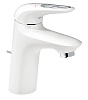 Картинка анонса товара «смеситель для раковины grohe eurostyle new с донным клапаном и энергосберегающим картриджем, белая л 23374ls3»