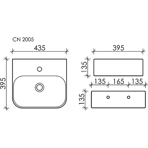 Раковина Ceramica Nova AURA CN2005 белый подвесная Раковина Ceramica Nova AURA CN2005 белый подвесная