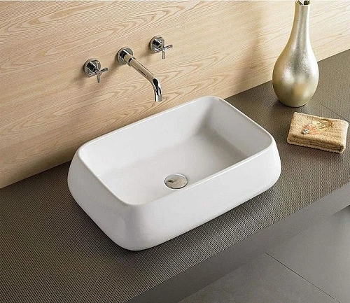 Раковина CeramaLux 9239 накладная, белый Раковина CeramaLux 9239 накладная, белый