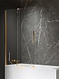 Шторка на ванну NEW TRENDY SMART GOLD BRUSHED 90x150 EXK-7786-WU брашированное золото Шторка на ванну NEW TRENDY SMART GOLD BRUSHED 90x150 EXK-7786-WU брашированное золото