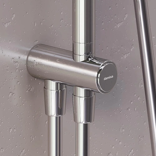 Душевая система Damixa Gala 953000000 верхний душ 300x210 мм, штанга 1050-1450, хром Душевая система Damixa Gala 953000000 верхний душ 300x210 мм, штанга 1050-1450, хром