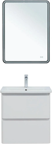 Тумба под раковину Aquanet Эмбер 60 белый матовый 00330465 напольная/подвесная Тумба под раковину Aquanet Эмбер 60 белый матовый 00330465 напольная/подвесная