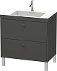 Картинка анонса товара «тумба с раковиной duravit brioso br4701n1021 80 см орех темный»
