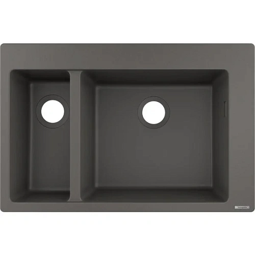 Кухонная мойка Hansgrohe S51 S510-F635 180/450 43315290, серый камень встраиваемая Кухонная мойка Hansgrohe S51 S510-F635 180/450 43315290, серый камень встраиваемая