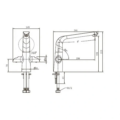 Смеситель для кухни Kaiser Saturn 42044 Смеситель для кухни Kaiser Saturn 42044