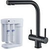 Смеситель для кухни Swedbe Selene Plus с фильтром Аквафор Морион, цвет: черный K8144BM