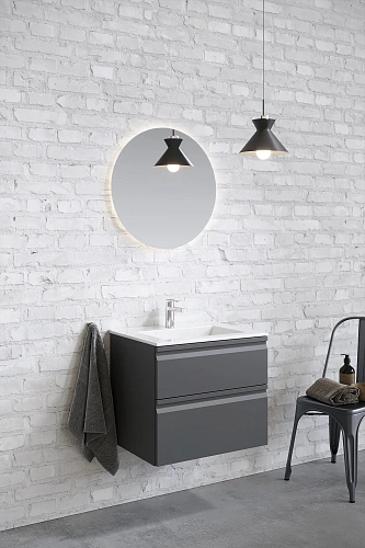 Тумба с раковиной Aquatek ВЕГА 60см AQ77060-MG серый матовый, подвесная Тумба с раковиной Aquatek ВЕГА 60см AQ77060-MG серый матовый, подвесная