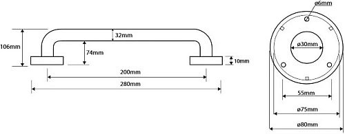 Поручень Bemeta HELP program 301100204 Поручень Bemeta HELP program 301100204