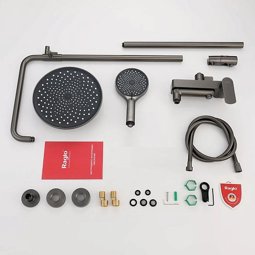 Душевая система Raglo R03.24.09, графит Душевая система Raglo R03.24.09, графит