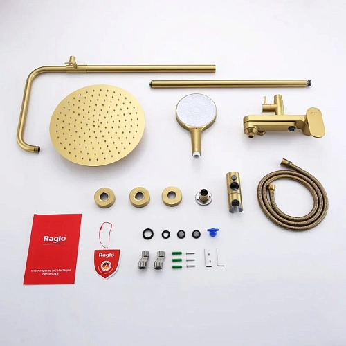Душевая система Raglo R10.24.03, сатин золотой Душевая система Raglo R10.24.03, сатин золотой