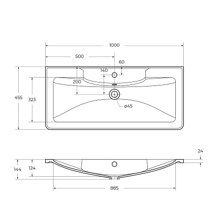 Раковина BelBagno BB1000/455-LV-ART-ALR-NERO черная матовая 1000x455 Раковина BelBagno BB1000/455-LV-ART-ALR-NERO черная матовая 1000x455