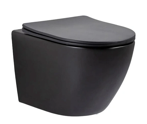 Унитаз подвесной Tornado Gid Tr2122TF-Bm 62261Y черный матовый 49x36x36 с крышкой микролифт Унитаз подвесной Tornado Gid Tr2122TF-Bm 62261Y черный матовый 49x36x36 с крышкой микролифт