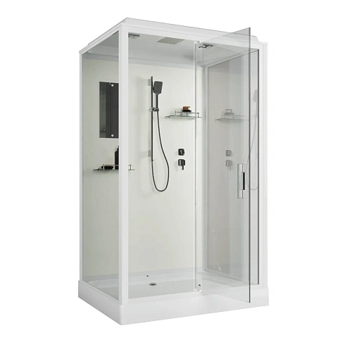 Душевая кабина Niagara Standart ST100/80/15Q (100х80х215) прямоугольник, поддон 15см, распашная, проф.белый Душевая кабина Niagara Standart ST100/80/15Q (100х80х215) прямоугольник, поддон 15см, распашная, проф.белый