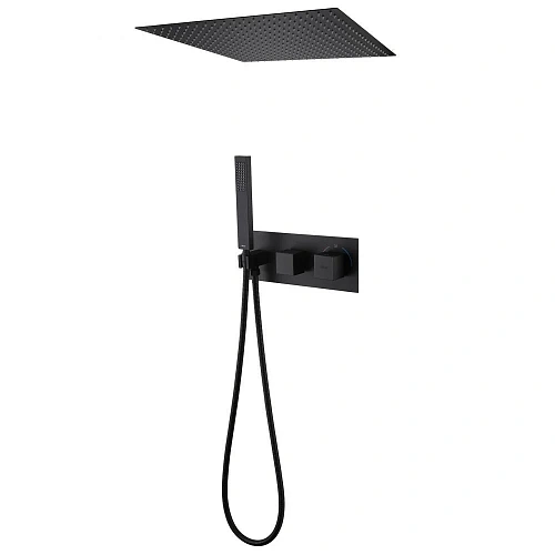 Душевая система ABBER Daheim AF8255B скрытого монтажа без излива, термостат, черная матовая Душевая система ABBER Daheim AF8255B скрытого монтажа без излива, термостат, черная матовая