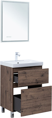 Тумба под раковину Aquanet Алвита New 60 00344127 напольная, дуб веллингтон табак Тумба под раковину Aquanet Алвита New 60 00344127 напольная, дуб веллингтон табак