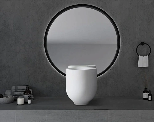 Раковина ABBER Stein AS2618 накладная, белая матовая Раковина ABBER Stein AS2618 накладная, белая матовая