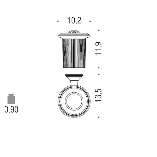Стакан Colombo Hermitage B3302.HPS-VAN подвесной, PVD золото/матовое стекло Стакан Colombo Hermitage B3302.HPS-VAN подвесной, PVD золото/матовое стекло