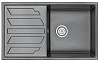 Картинка анонса товара «кухонная мойка granula 8601, шварц (чёрный металлик), кварц 860х500»