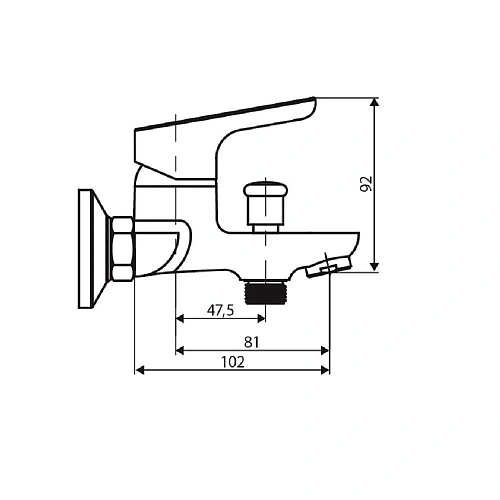 Смеситель для ванны Dorff Norma D1010008 Смеситель для ванны Dorff Norma D1010008