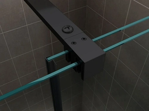 Душевая перегородка ABBER Komfort AG09100B 100 см универсальная, профиль черный, стекло прозрачное Душевая перегородка ABBER Komfort AG09100B 100 см универсальная, профиль черный, стекло прозрачное