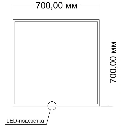 Зеркало Vincea LED VLM-3VN7007-2 700х700 c сенсорным выключателем и диммером, антизапотевание Зеркало Vincea LED VLM-3VN7007-2 700х700 c сенсорным выключателем и диммером, антизапотевание