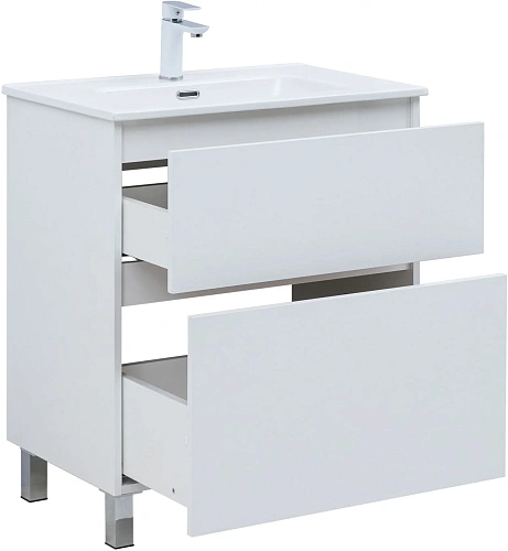 Тумба под раковину Aquanet Вега 70 00344122 напольная, белый глянец Тумба под раковину Aquanet Вега 70 00344122 напольная, белый глянец