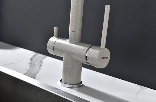 Смеситель для кухни Paulmark SERPENTINE бежевый Se213222-BE Смеситель для кухни Paulmark SERPENTINE бежевый Se213222-BE