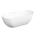 Акриловая ванна SANCOS Leaf FB20 1700x800x580, отдельностоящая, овальная, с каркасом, со сливом-переливом, донным клапаном "сlick-сlack", белый Акриловая ванна SANCOS Leaf FB20 1700x800x580, отдельностоящая, овальная, с каркасом, со сливом-переливом, донным клапаном "сlick-сlack", белый