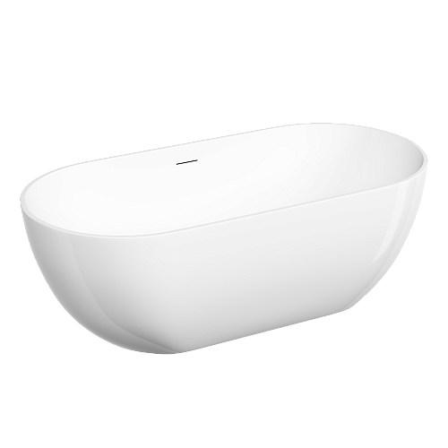 Акриловая ванна SANCOS Leaf FB20 1700x800x580, отдельностоящая, овальная, с каркасом, со сливом-переливом, донным клапаном "сlick-сlack", белый Акриловая ванна SANCOS Leaf FB20 1700x800x580, отдельностоящая, овальная, с каркасом, со сливом-переливом, донным клапаном "сlick-сlack", белый