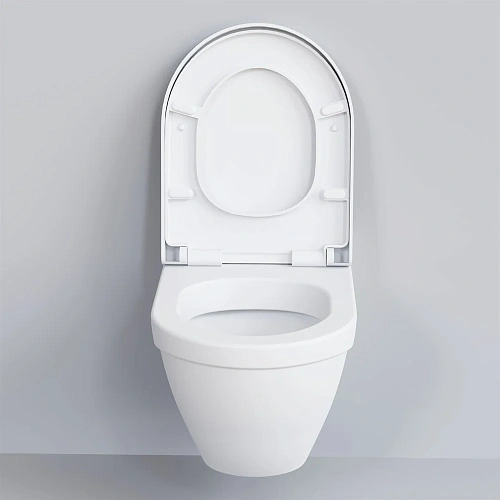 Унитаз подвесной Nord 133T20101 (535x385x360) белый матовый с толстой крышкой 133T20101-132T20101 Унитаз подвесной Nord 133T20101 (535x385x360) белый матовый с толстой крышкой 133T20101-132T20101