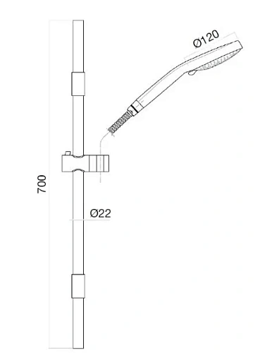 Душевая система Webert AC0589560, черный Душевая система Webert AC0589560, черный