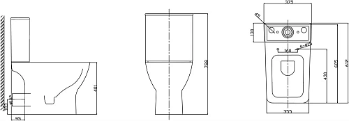 Унитаз напольный Taliente Elegante белый, с бачком и крышкой микролифт EL35055 Унитаз напольный Taliente Elegante белый, с бачком и крышкой микролифт EL35055