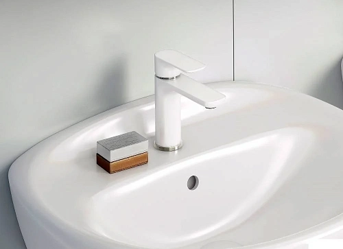 Смеситель для раковины Gustavsberg Estetic GB41218051 41 белый Смеситель для раковины Gustavsberg Estetic GB41218051 41 белый