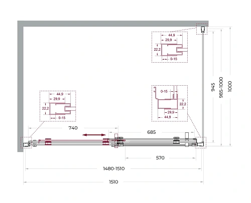 Душевой уголок BelBagno MARINO-2-AH-1-150/80-C-Cr 150x80 см, профиль хром, стекло прозрачное Душевой уголок BelBagno MARINO-2-AH-1-150/80-C-Cr 150x80 см, профиль хром, стекло прозрачное