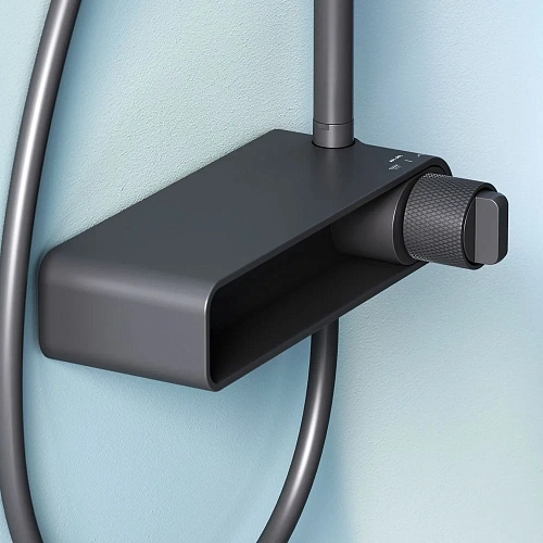 Душевая система AM.PM X-Joy F0785A622 верхний душ 220мм, черный Душевая система AM.PM X-Joy F0785A622 верхний душ 220мм, черный