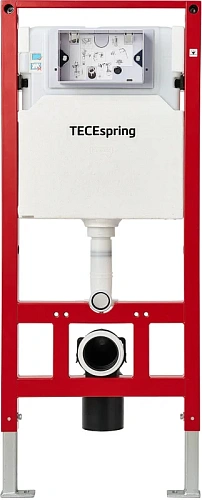 Инсталляция для унитаза TECE TECEspring S401104 с панелью смыва с круглыми кнопками, черный матовый Инсталляция для унитаза TECE TECEspring S401104 с панелью смыва с круглыми кнопками, черный матовый