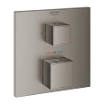 Смеситель для душа GROHE Grohtherm Cube, квадратная розетка, темный графит матовый (24153AL0) термос Смеситель для душа GROHE Grohtherm Cube, квадратная розетка, темный графит матовый (24153AL0) термос