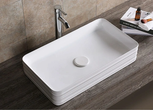 Раковина Ceruttispa CR0053 675х375х120 накладная, белая, прямоугольная Раковина Ceruttispa CR0053 675х375х120 накладная, белая, прямоугольная