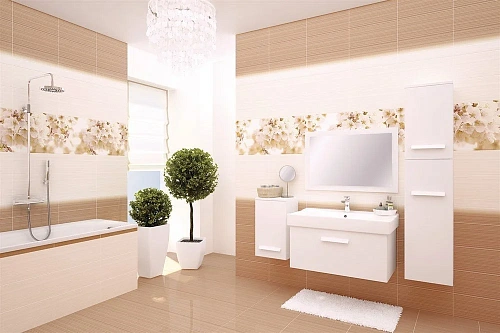 Плитка керамическая Cersanit Sunrise бежевый с оранжевым 20x44 SUG531 Плитка керамическая Cersanit Sunrise бежевый с оранжевым 20x44 SUG531